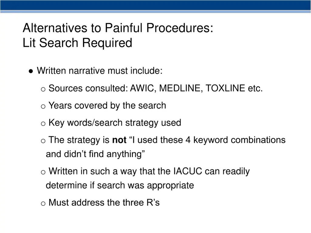 alternatives to painful procedures lit search