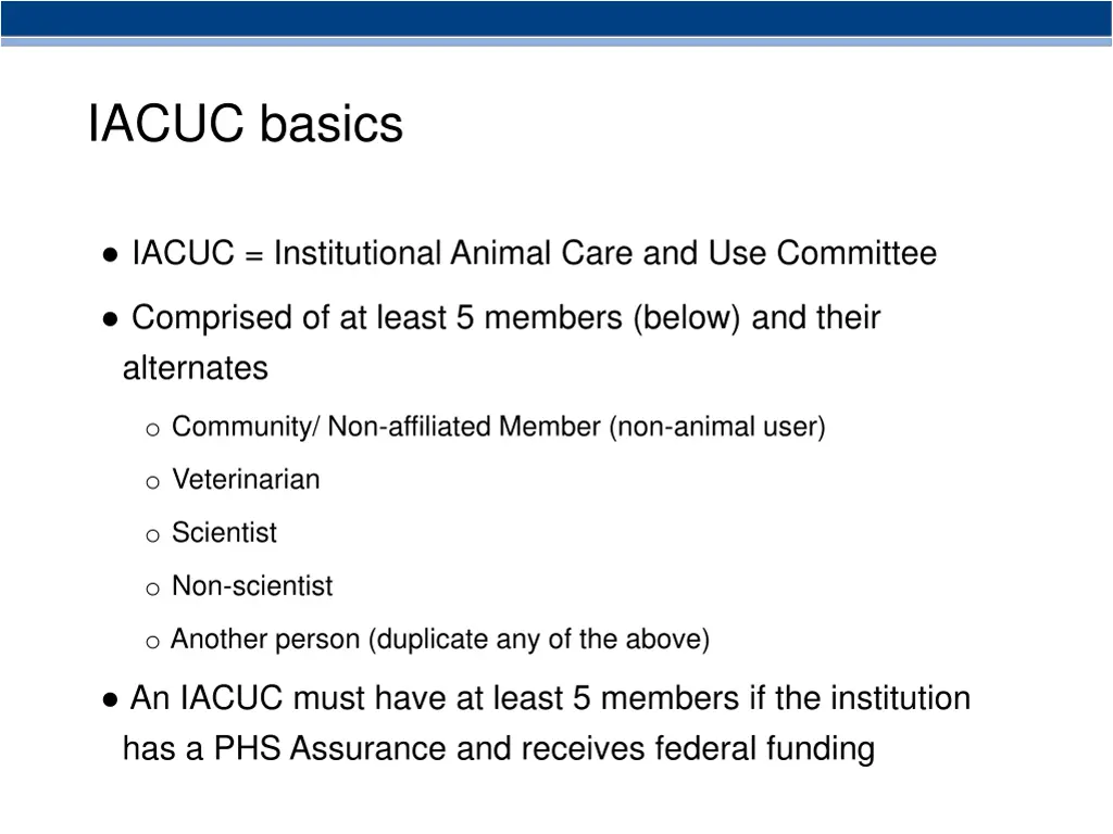 iacuc basics