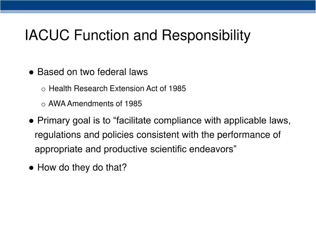 iacuc function and responsibility