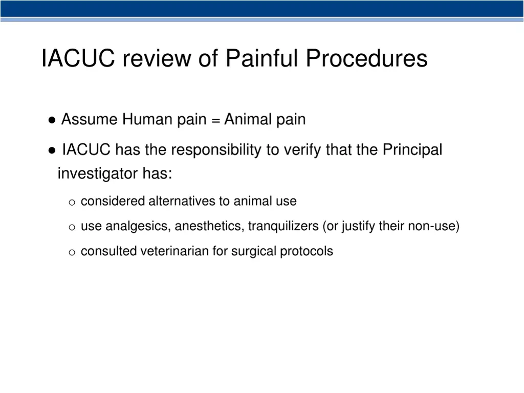 iacuc review of painful procedures