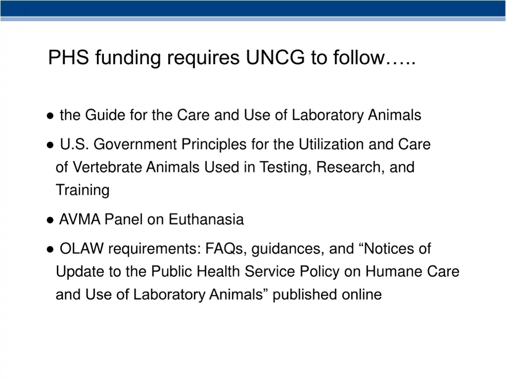 l phs funding requires uncg to follow