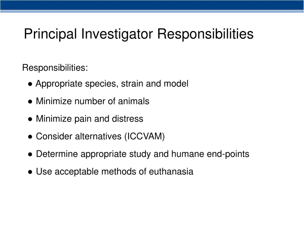 principal investigator responsibilities