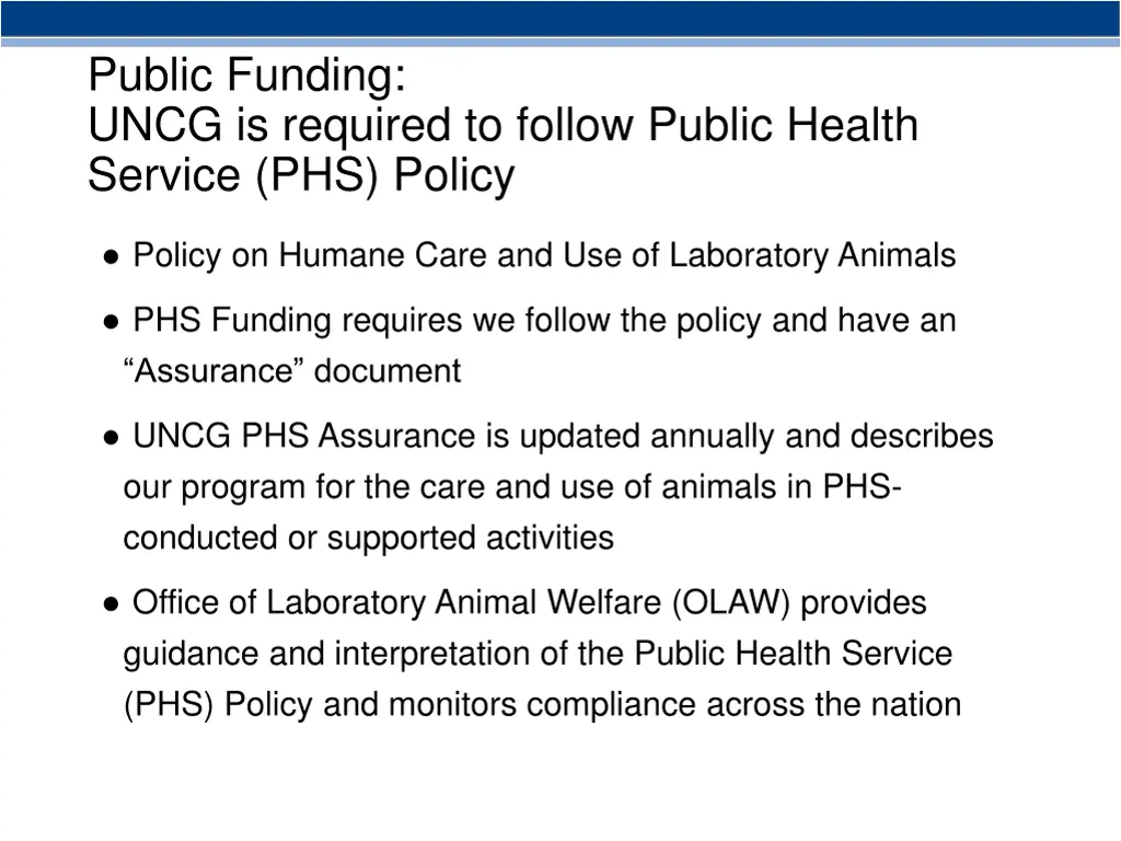 public funding uncg is required to follow public