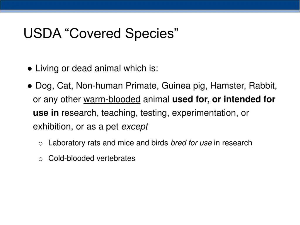 usda covered species