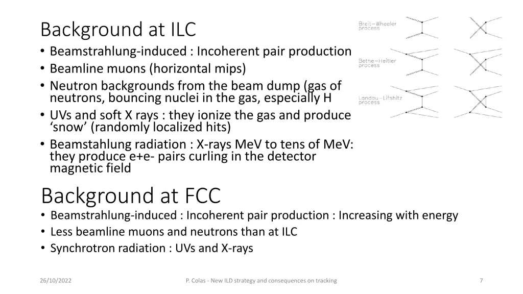 background at ilc beamstrahlung induced