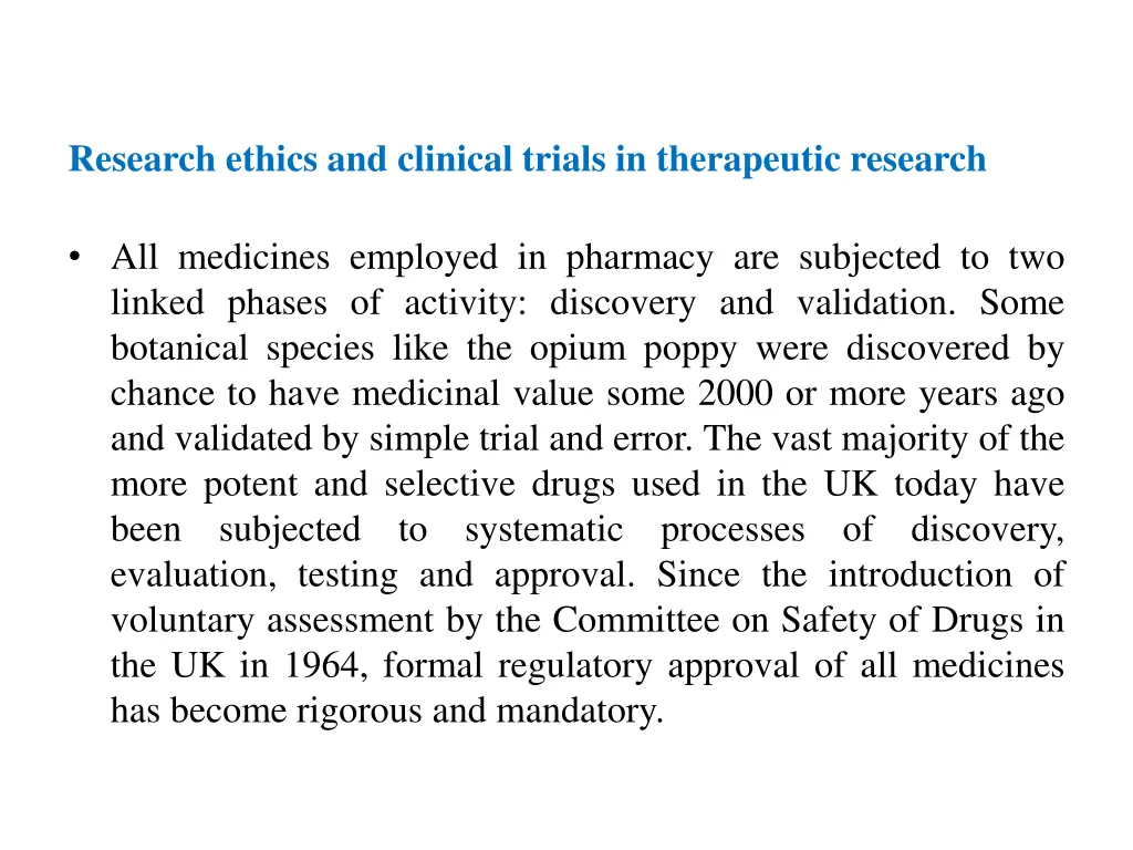 research ethics and clinical trials