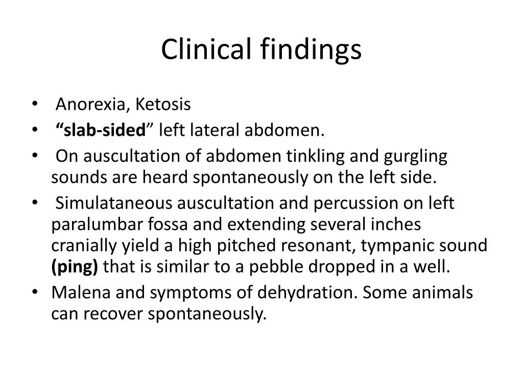 clinical findings