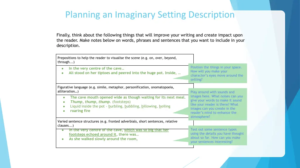 planning an imaginary setting description 3