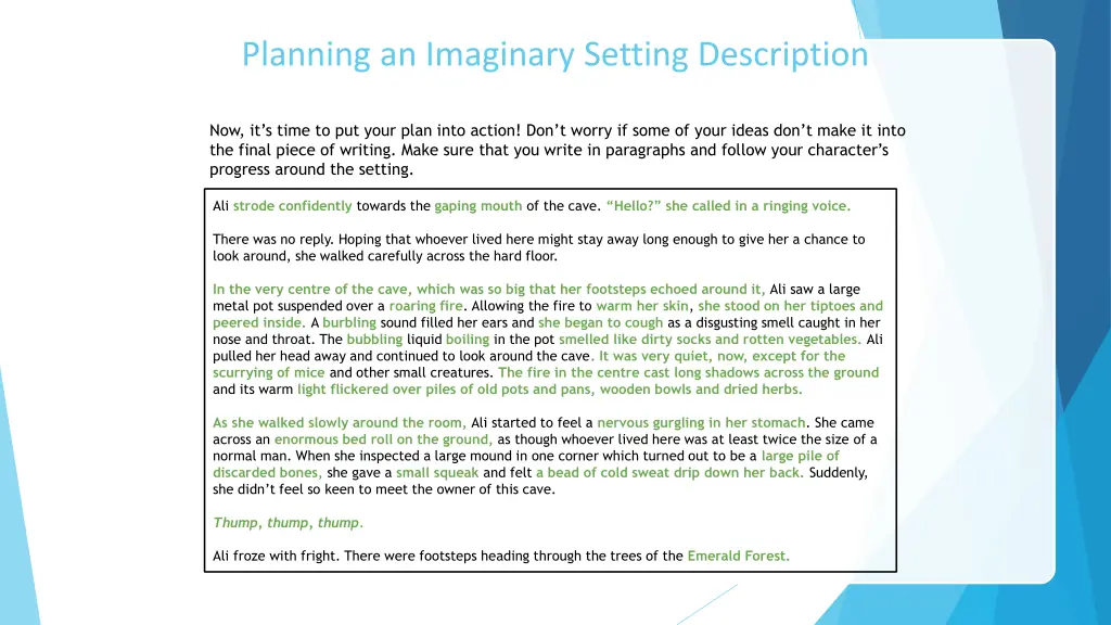 planning an imaginary setting description 4