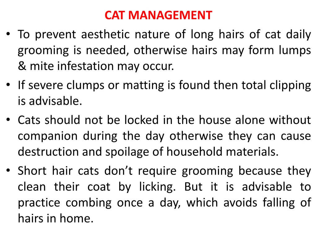 cat management