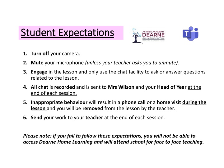 student expectations student expectations