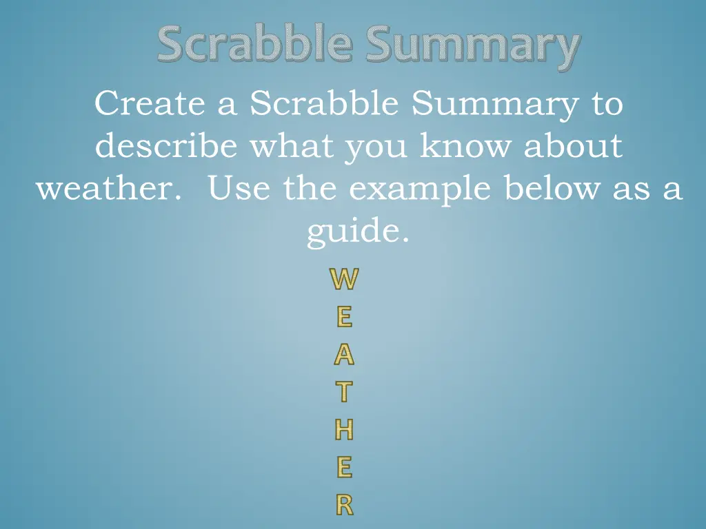 scrabble summary