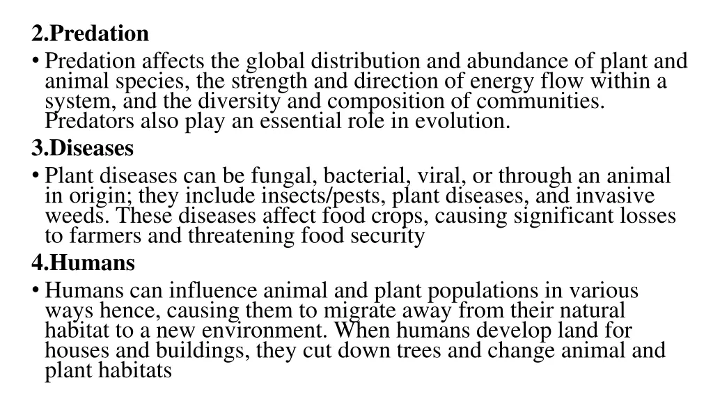 2 predation predation affects the global