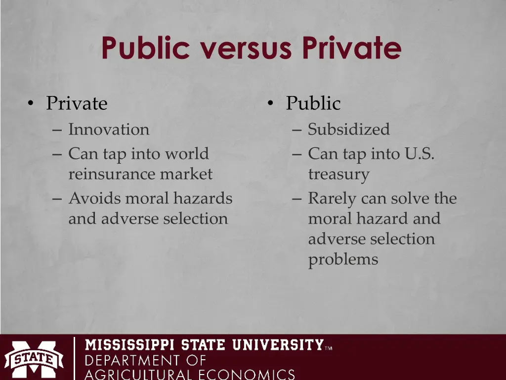 public versus private