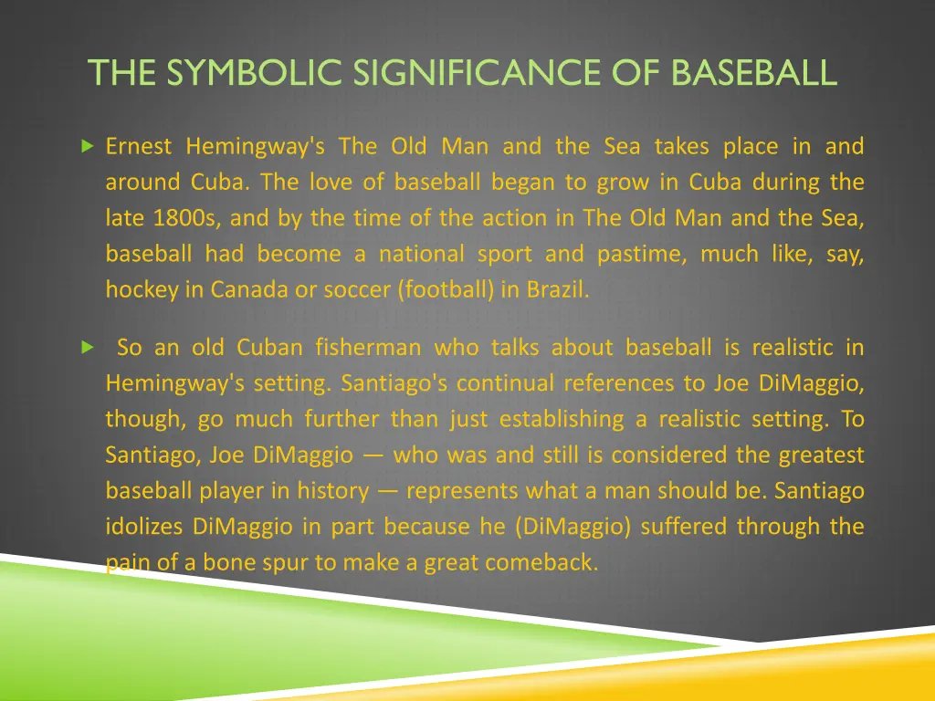 the symbolic significance of baseball