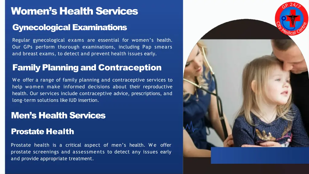 women s health services gynecological examinations