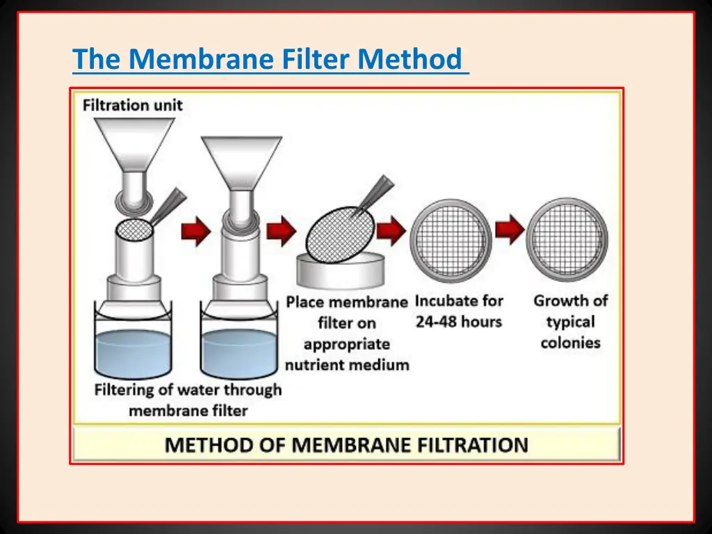 the membrane filter method