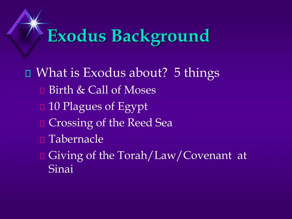 exodus background