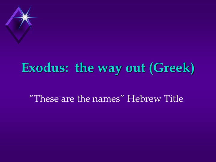 exodus the way out greek