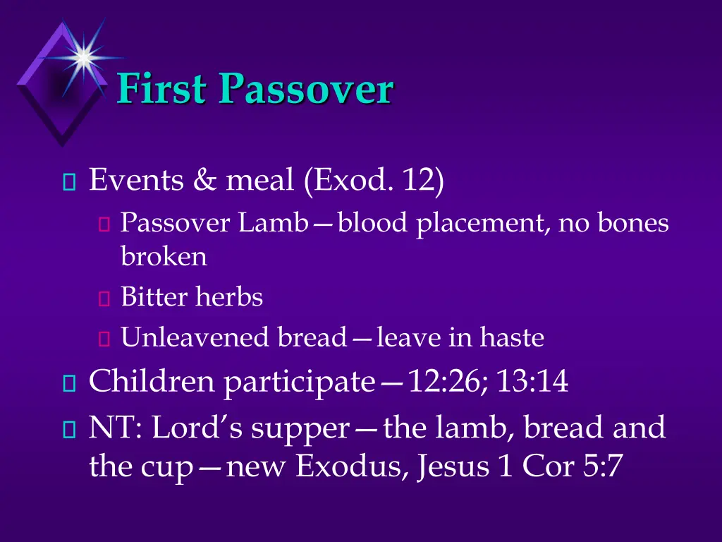 first passover