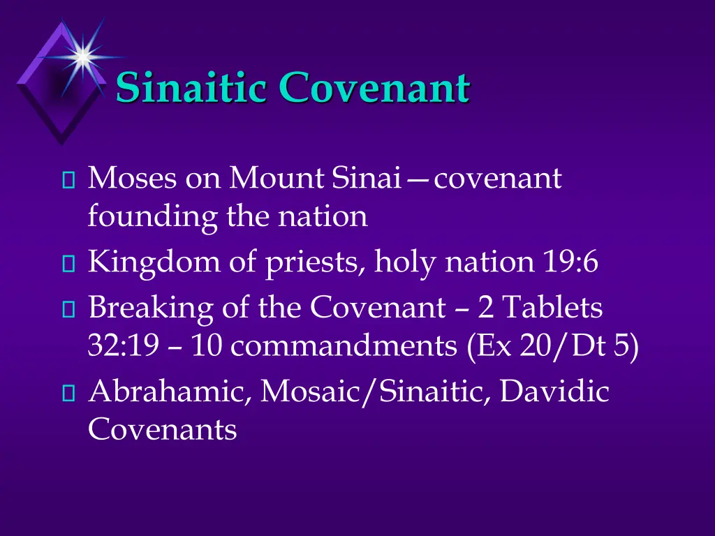 sinaitic covenant