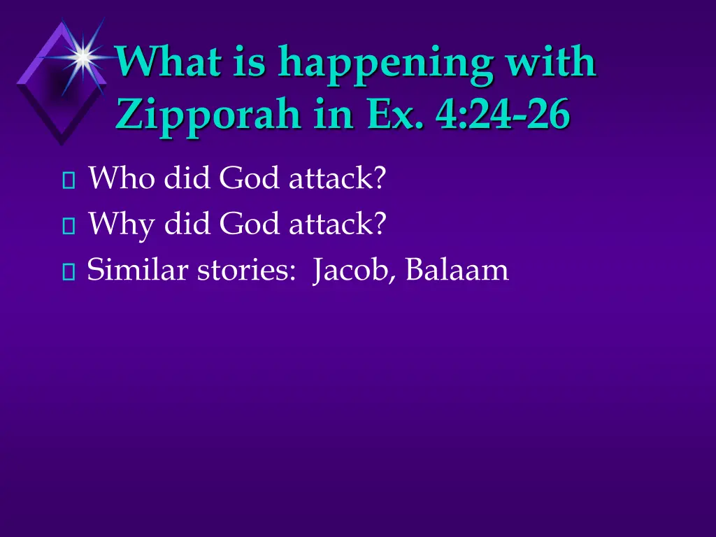 what is happening with zipporah in ex 4 24 26