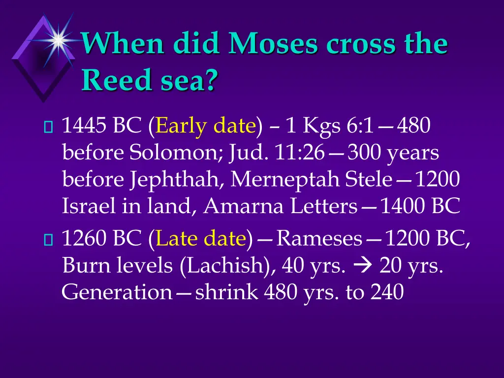 when did moses cross the reed sea