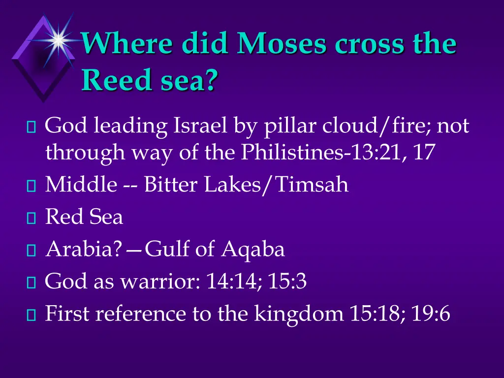 where did moses cross the reed sea