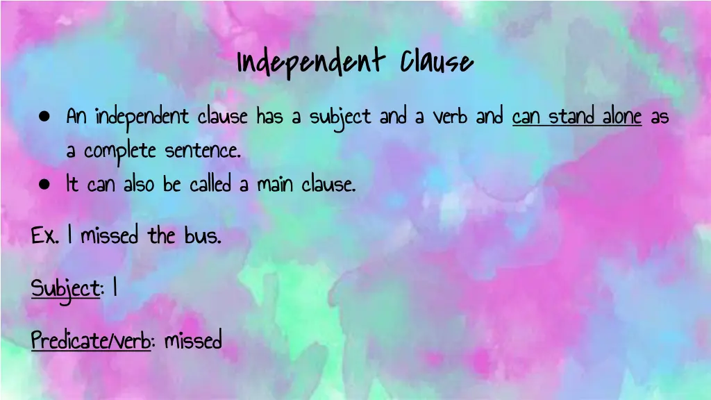 independent clause