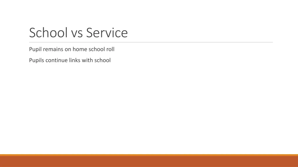 school vs service