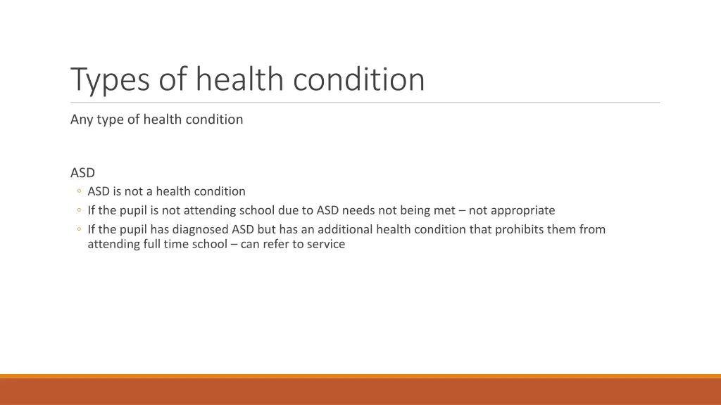 types of health condition