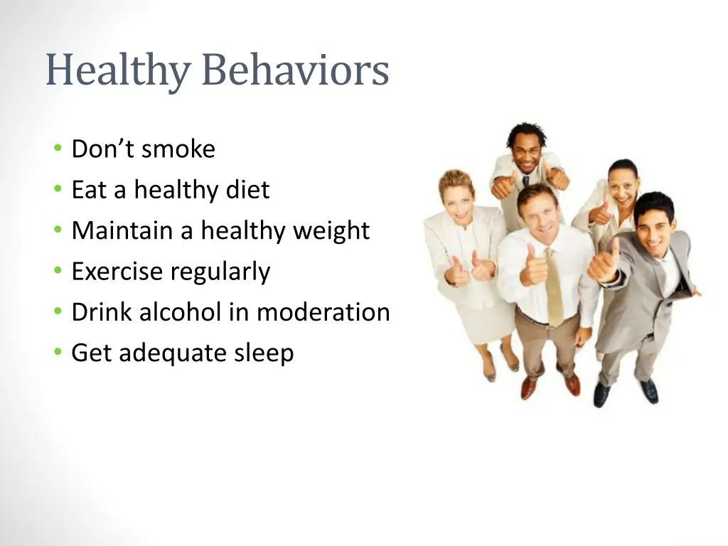 healthy behaviors