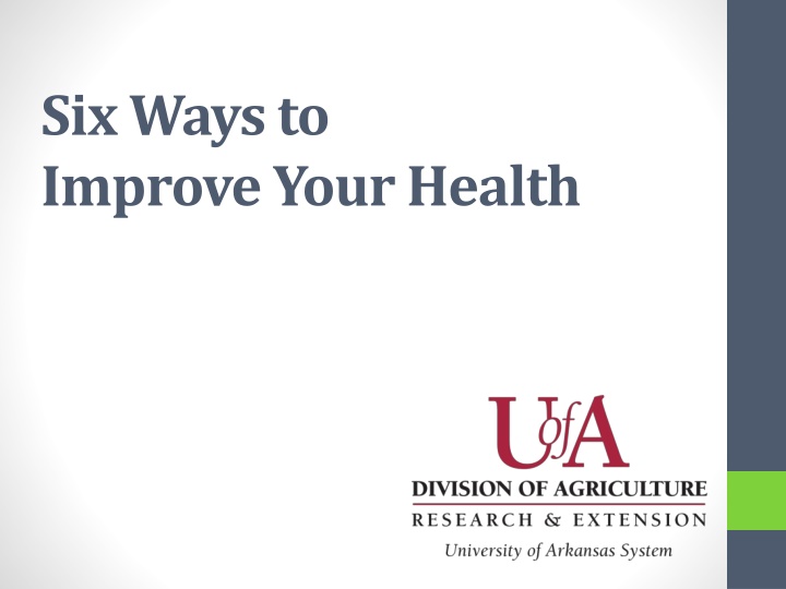 six ways to improve your health