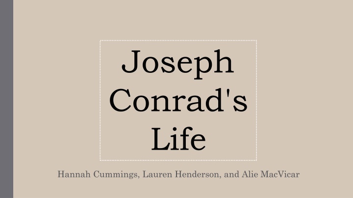 joseph conrad s life