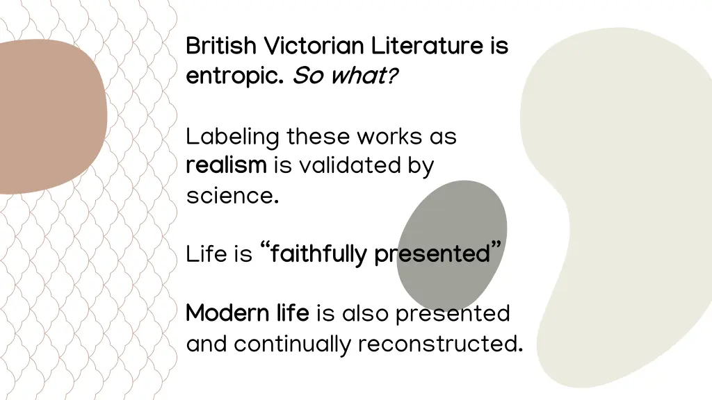 british victorian literature is entropic so what