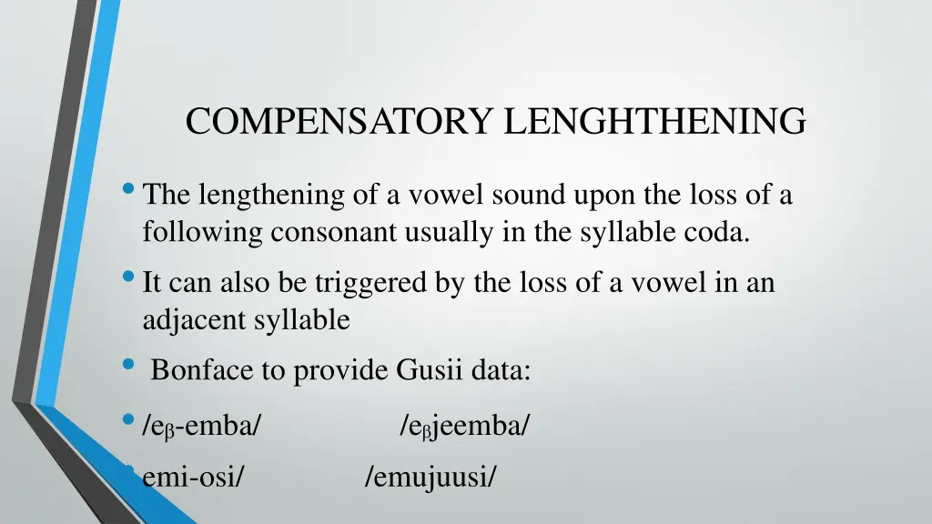 compensatory lenghthening the lengthening