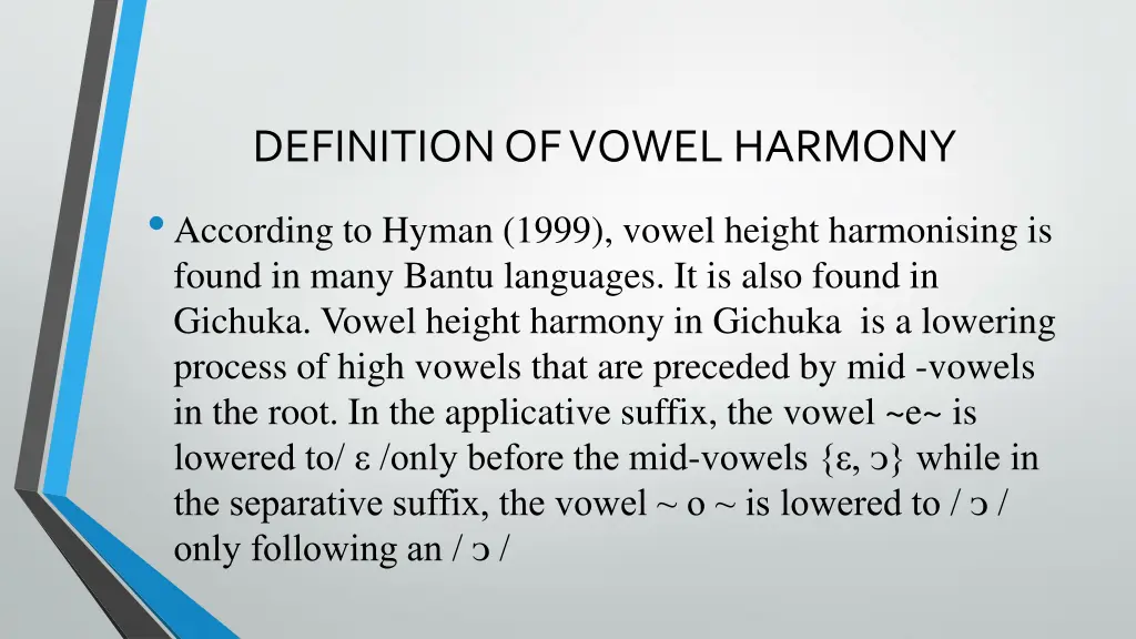 definition of vowel harmony according to hyman