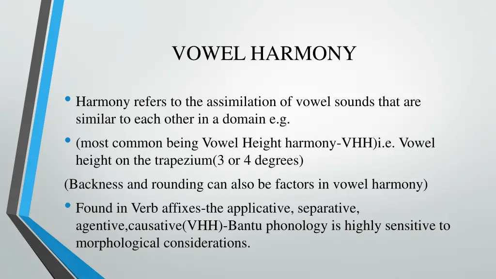 vowel harmony