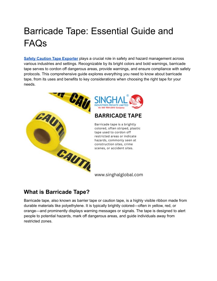 barricade tape essential guide and faqs