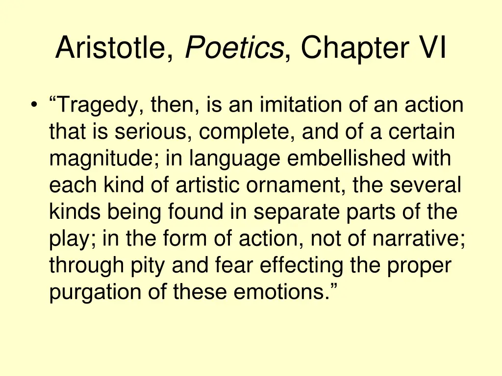 aristotle poetics chapter vi