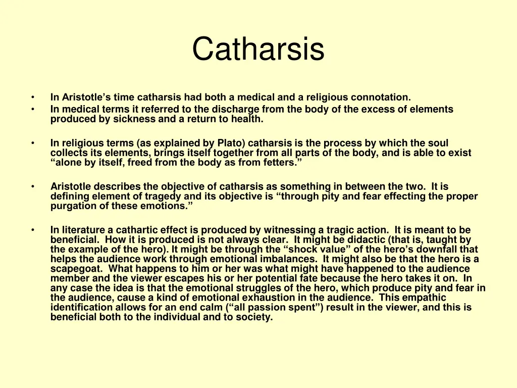 catharsis