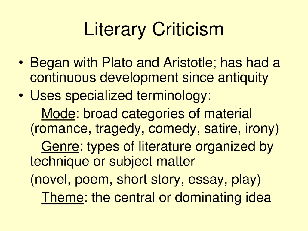 literary criticism