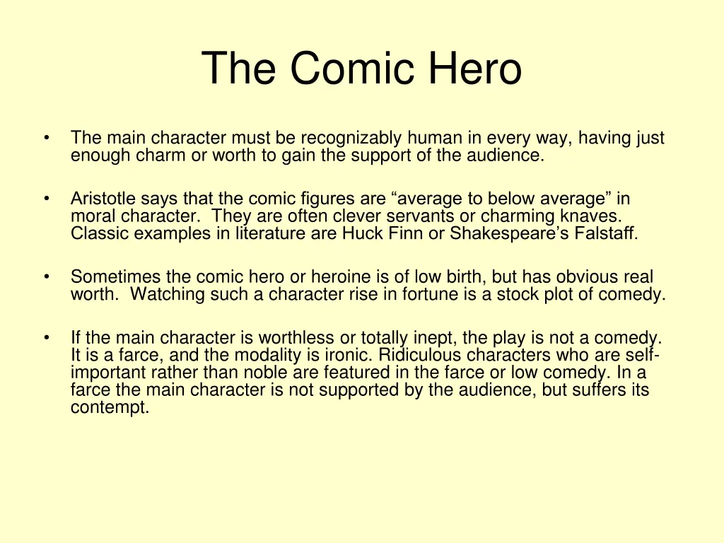 the comic hero