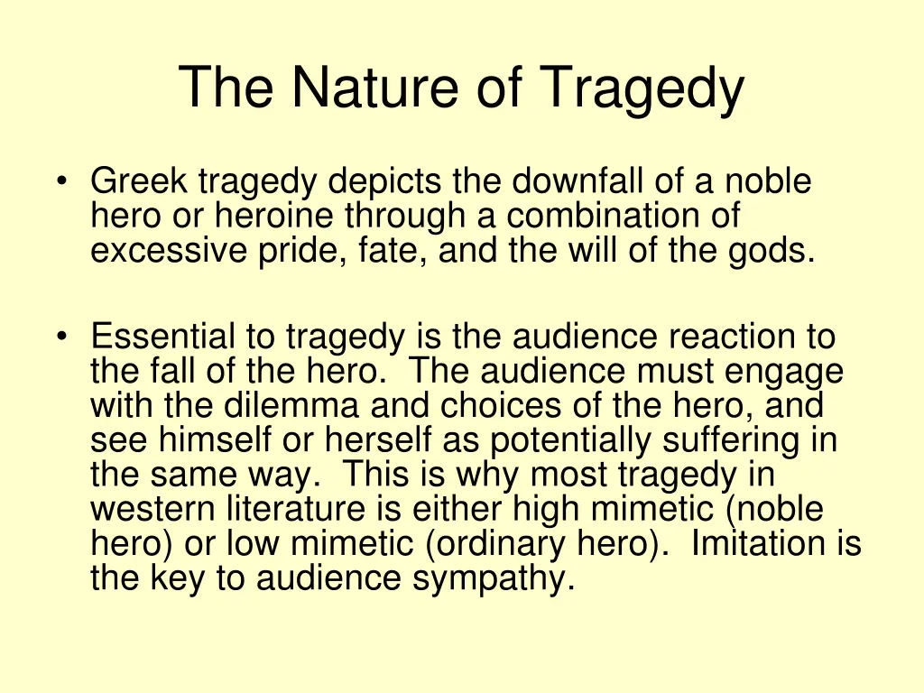 the nature of tragedy