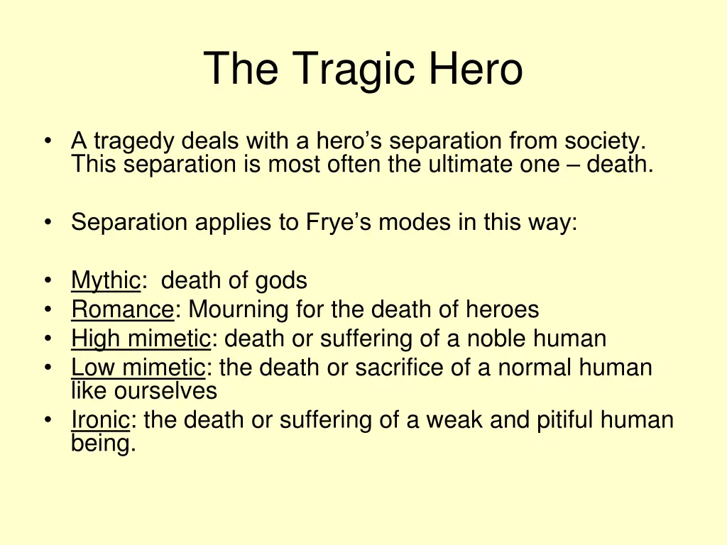 the tragic hero