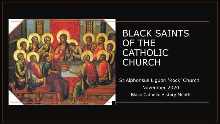 black saints of the catholic church