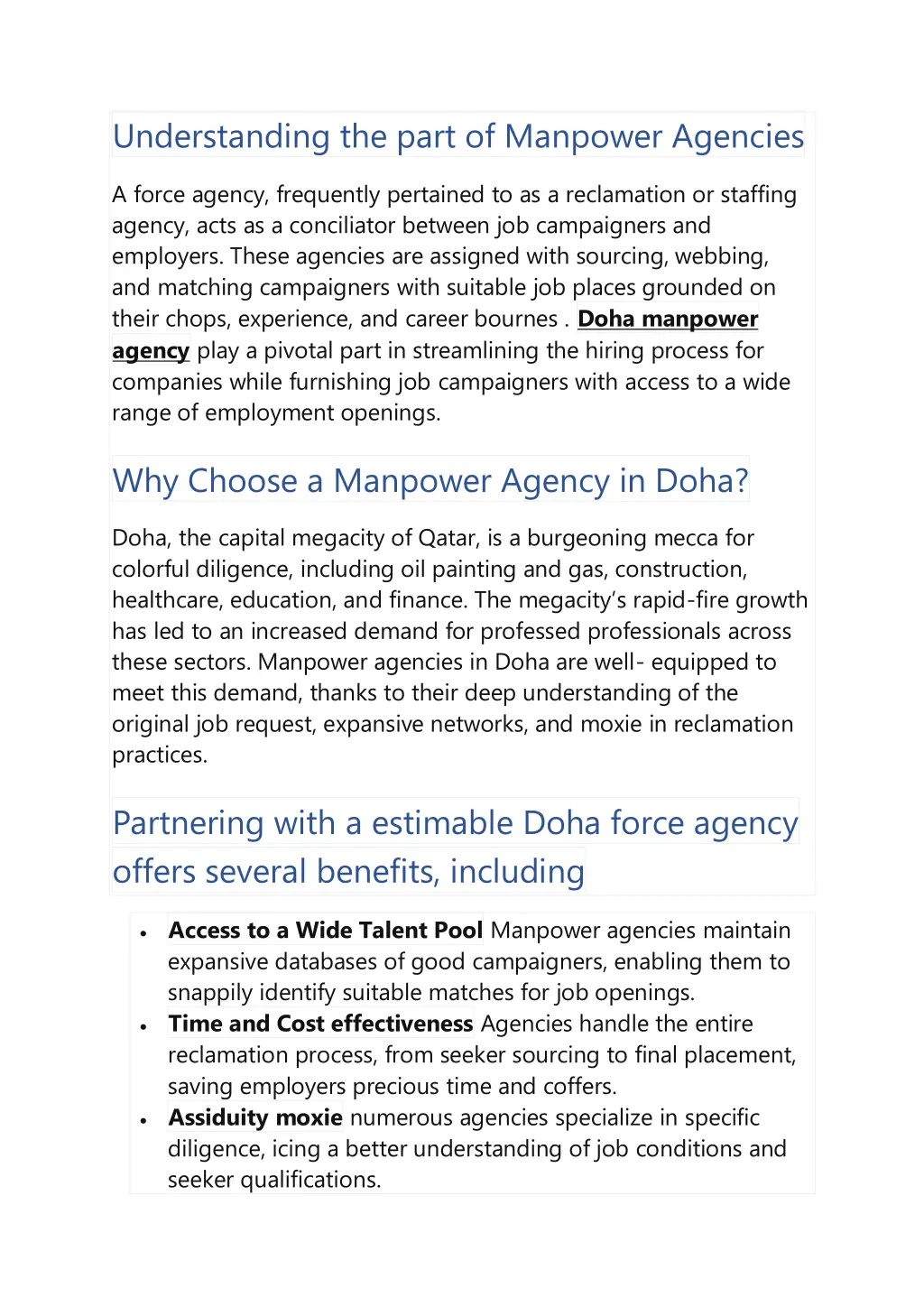 understanding the part of manpower agencies