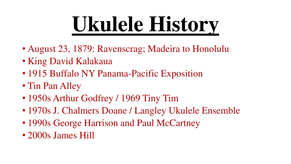 ukulele history