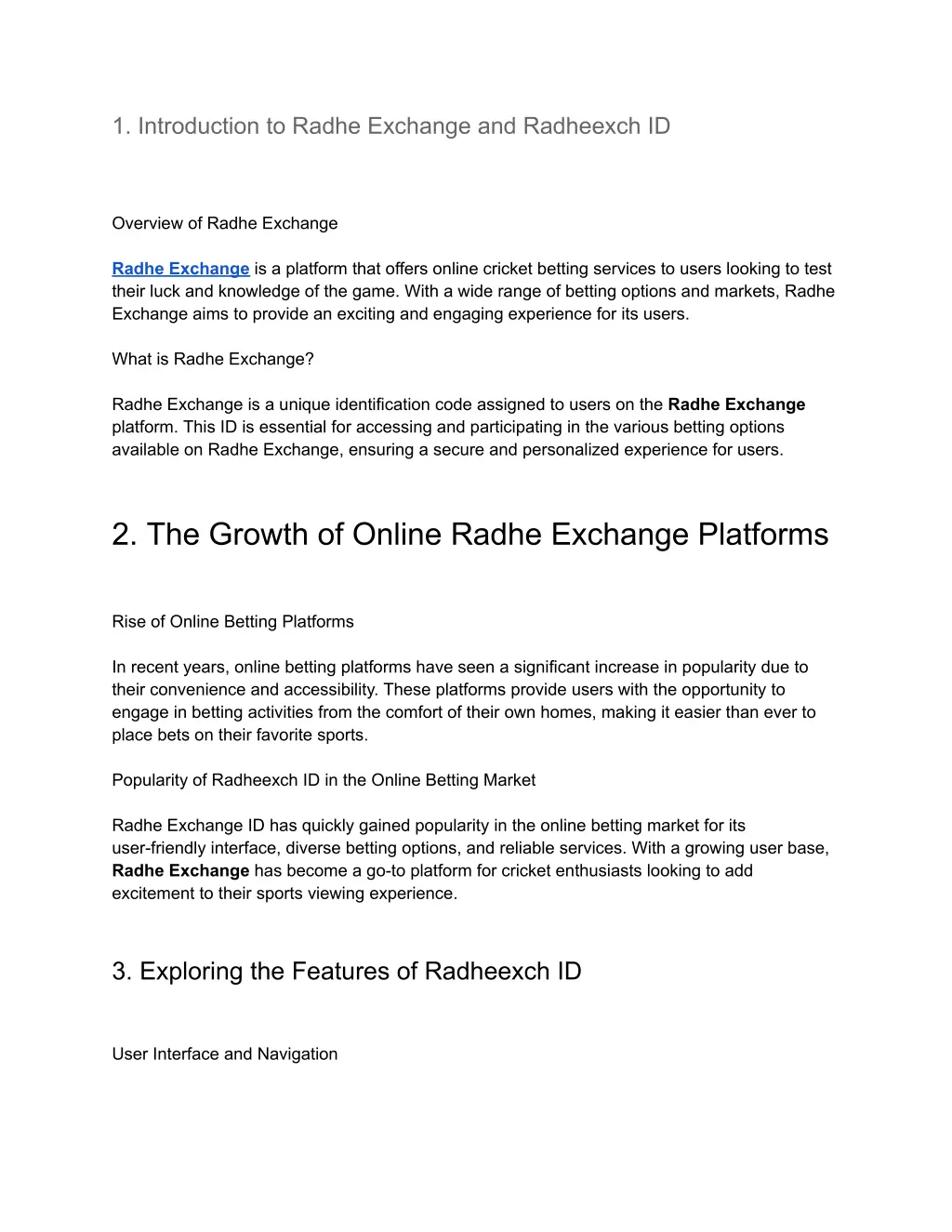 1 introduction to radhe exchange and radheexch id