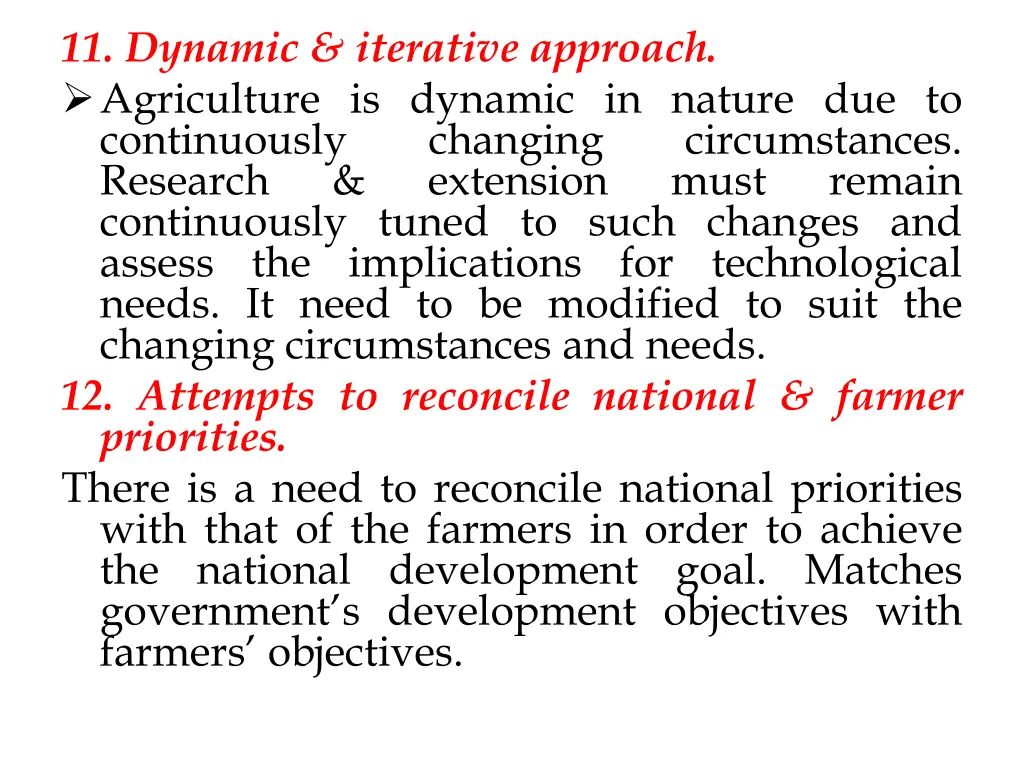 11 dynamic iterative approach agriculture